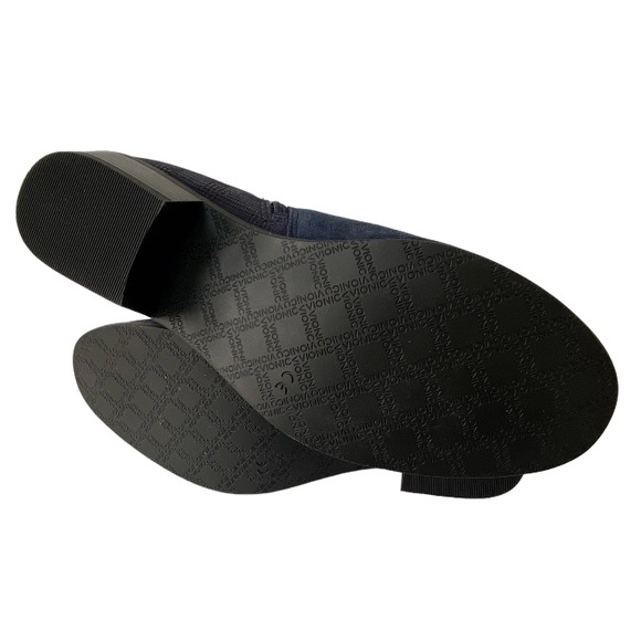 VIONIC Ama Blue Suede Round Toe Ankle Booties Water Resistant 9-1/2 Medium - Picture 9 of 12